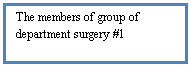 Подпись: The members of group of department surgery #1